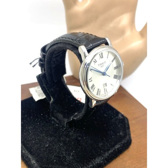 Tissot Women's Watch T1222101603300 Swiss Quartz Silver Dial Black Leather 30mm - Picture 14 of 14